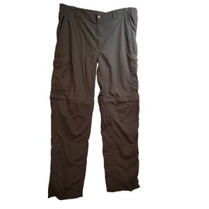 Columbia Men's Gray Convertible Zip Off Cargo Pants Hiking Outdoor Size 36x34